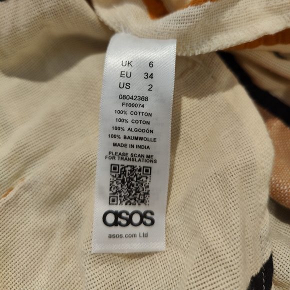 ASOS Bandeau Midi Sun Dress Coconut Buttons - Picture 7 of 11